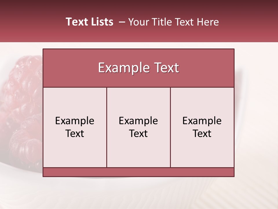 Closeup Fresh Raspberry PowerPoint Template