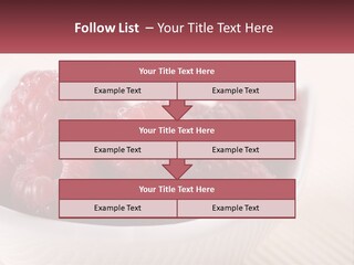 Closeup Fresh Raspberry PowerPoint Template