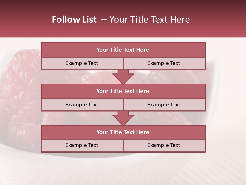 Closeup Fresh Raspberry PowerPoint Template