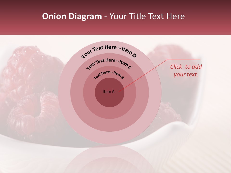 Closeup Fresh Raspberry PowerPoint Template