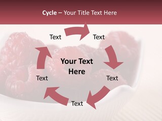 Closeup Fresh Raspberry PowerPoint Template