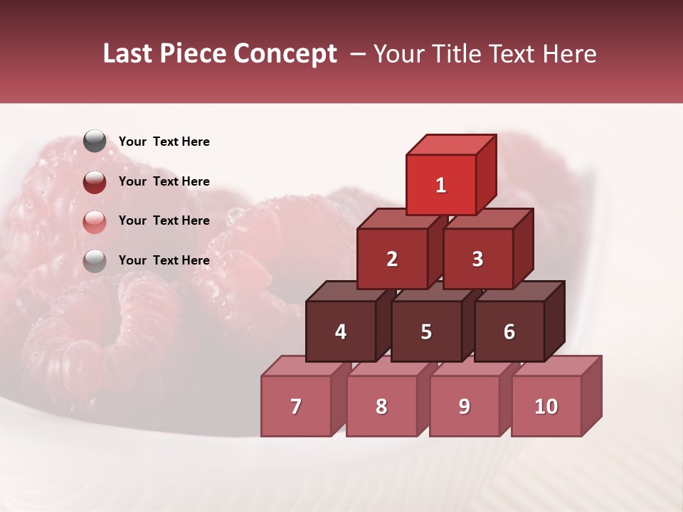 Closeup Fresh Raspberry PowerPoint Template