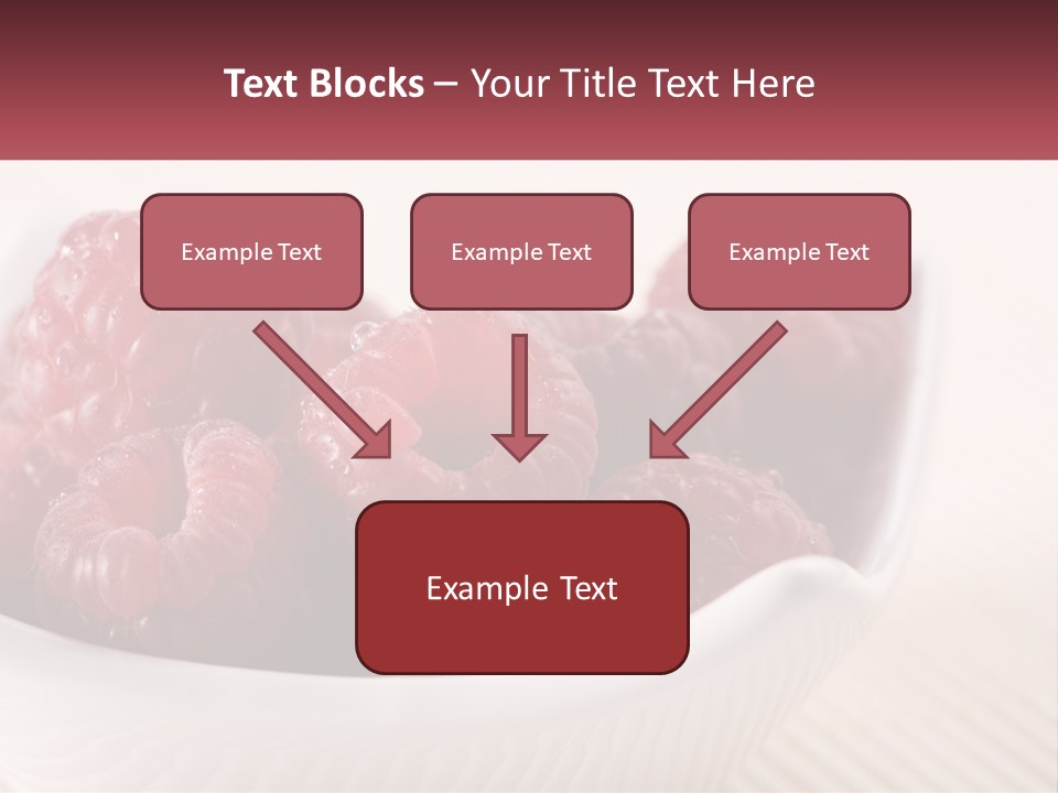 Closeup Fresh Raspberry PowerPoint Template