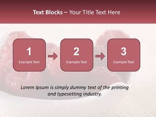 Closeup Fresh Raspberry PowerPoint Template