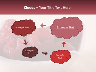 Closeup Fresh Raspberry PowerPoint Template