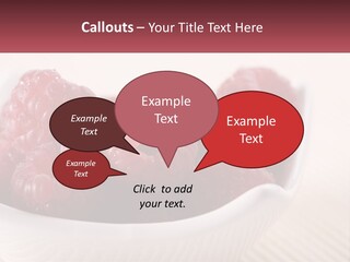 Closeup Fresh Raspberry PowerPoint Template