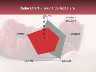 Closeup Fresh Raspberry PowerPoint Template