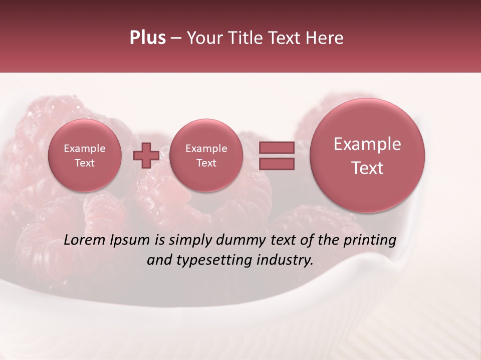 Closeup Fresh Raspberry PowerPoint Template