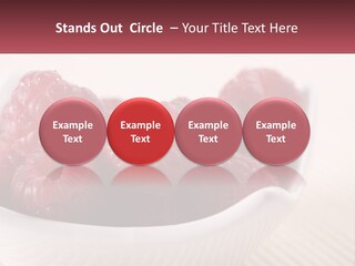Closeup Fresh Raspberry PowerPoint Template