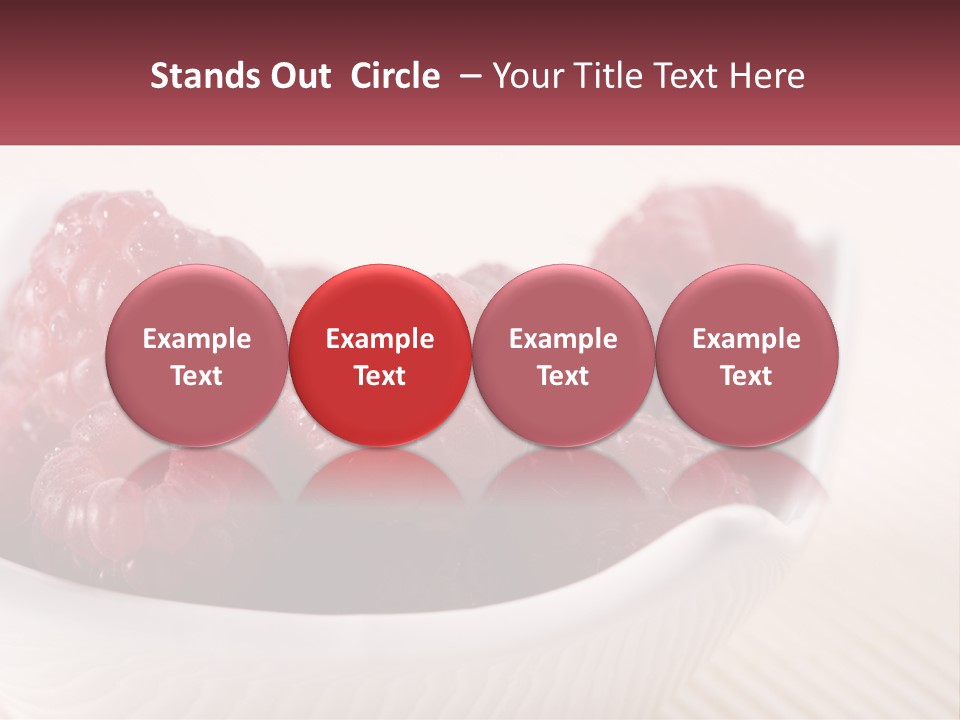 Closeup Fresh Raspberry PowerPoint Template