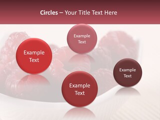 Closeup Fresh Raspberry PowerPoint Template