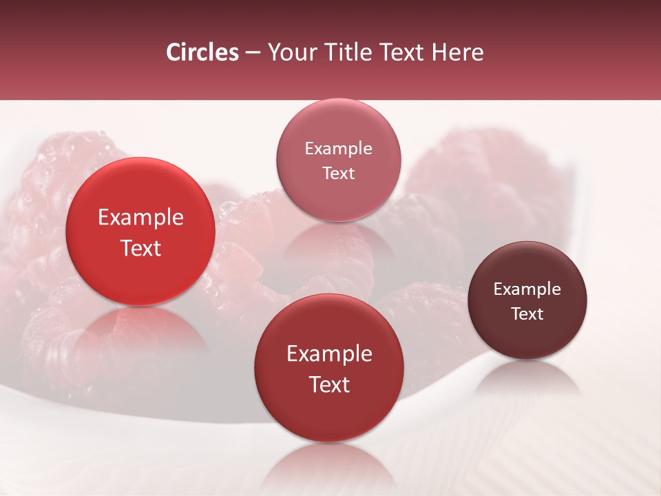 Closeup Fresh Raspberry PowerPoint Template