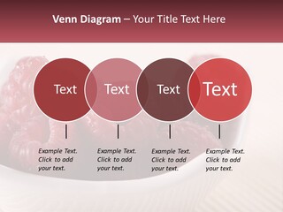 Closeup Fresh Raspberry PowerPoint Template