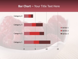 Closeup Fresh Raspberry PowerPoint Template