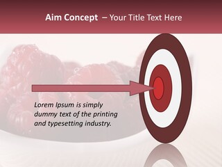 Closeup Fresh Raspberry PowerPoint Template