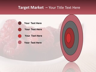 Closeup Fresh Raspberry PowerPoint Template