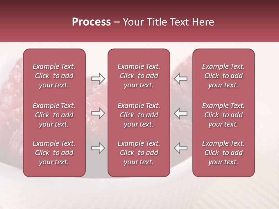 Closeup Fresh Raspberry PowerPoint Template