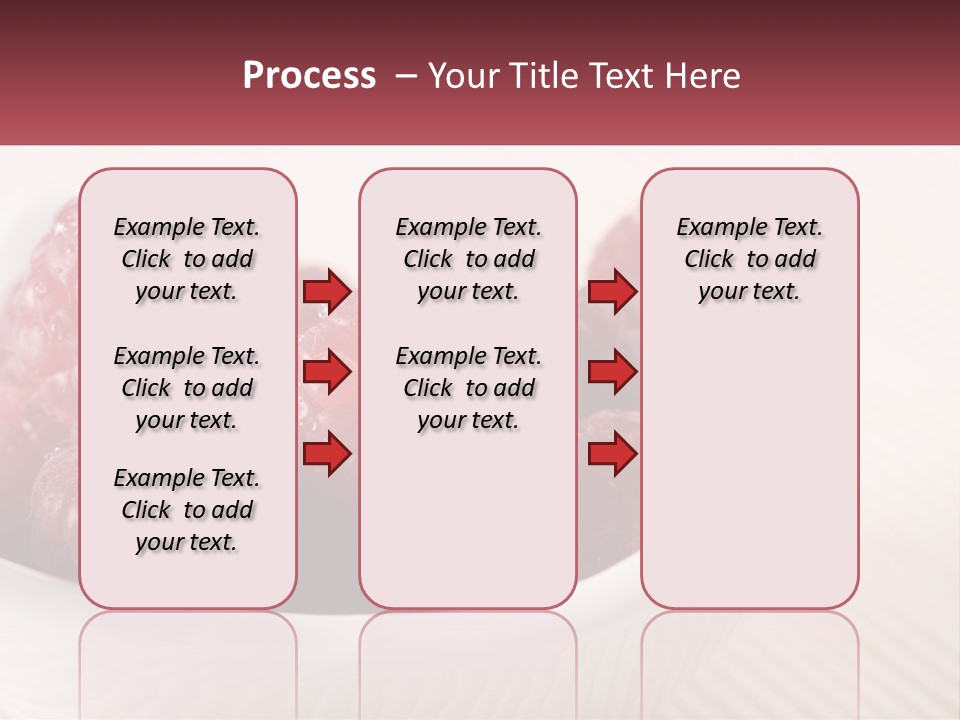 Closeup Fresh Raspberry PowerPoint Template
