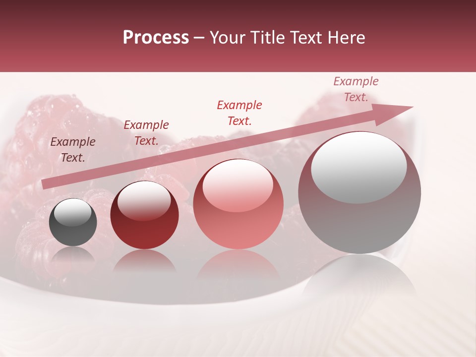 Closeup Fresh Raspberry PowerPoint Template