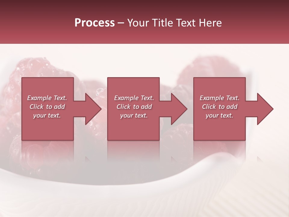 Closeup Fresh Raspberry PowerPoint Template
