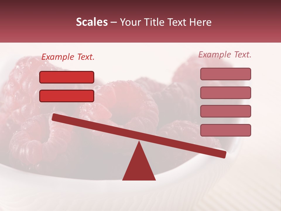 Closeup Fresh Raspberry PowerPoint Template