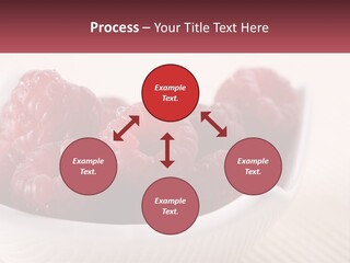 Closeup Fresh Raspberry PowerPoint Template