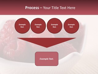 Closeup Fresh Raspberry PowerPoint Template