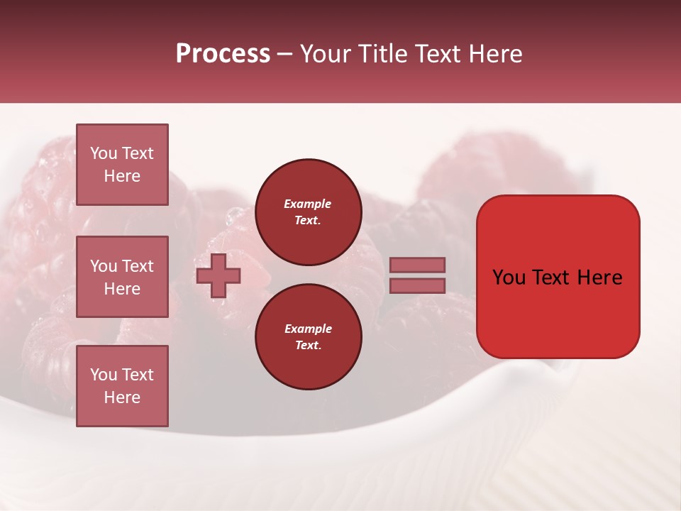 Closeup Fresh Raspberry PowerPoint Template