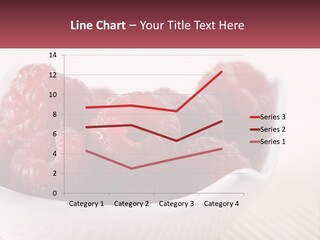 Closeup Fresh Raspberry PowerPoint Template