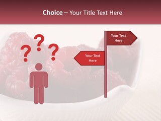Closeup Fresh Raspberry PowerPoint Template