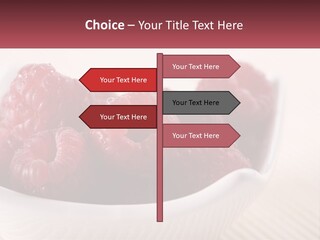 Closeup Fresh Raspberry PowerPoint Template