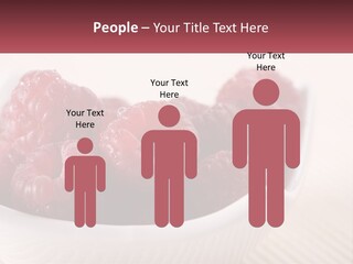 Closeup Fresh Raspberry PowerPoint Template