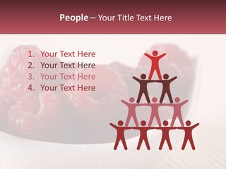 Closeup Fresh Raspberry PowerPoint Template