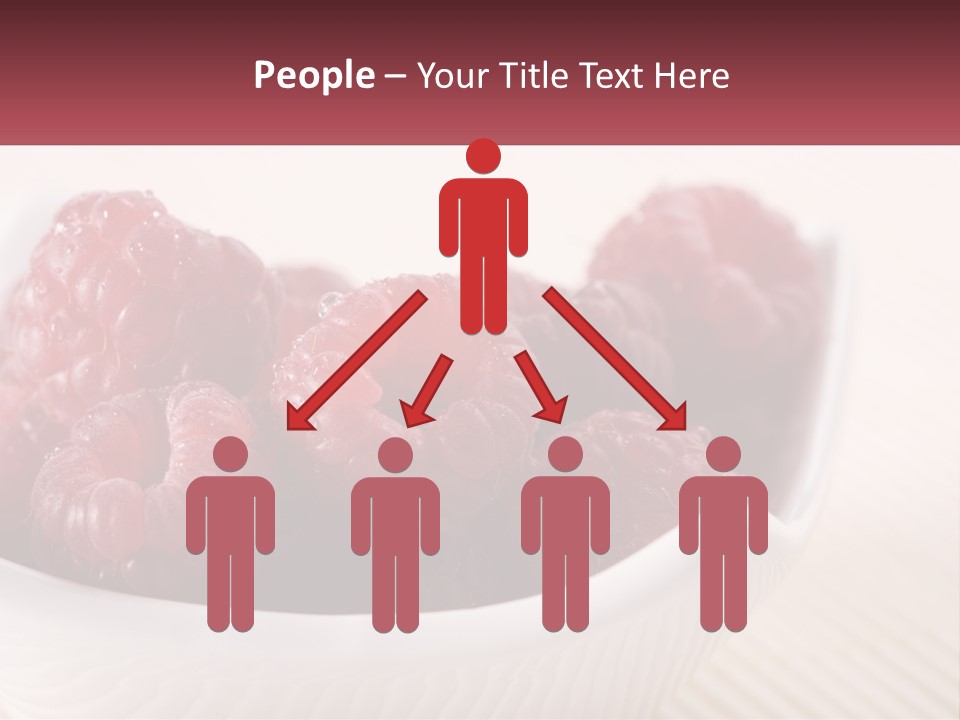 Closeup Fresh Raspberry PowerPoint Template