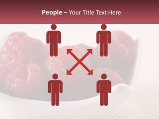 Closeup Fresh Raspberry PowerPoint Template