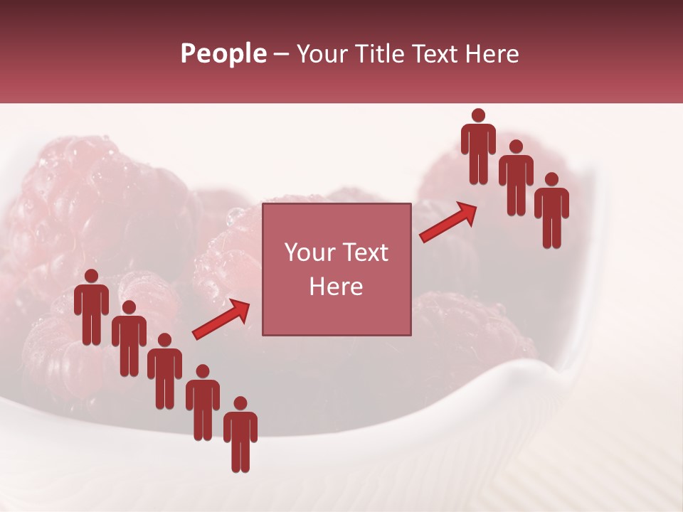 Closeup Fresh Raspberry PowerPoint Template