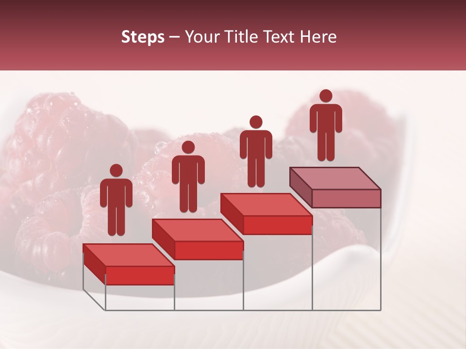 Closeup Fresh Raspberry PowerPoint Template