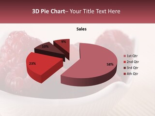 Closeup Fresh Raspberry PowerPoint Template