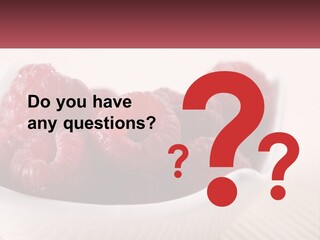 Closeup Fresh Raspberry PowerPoint Template