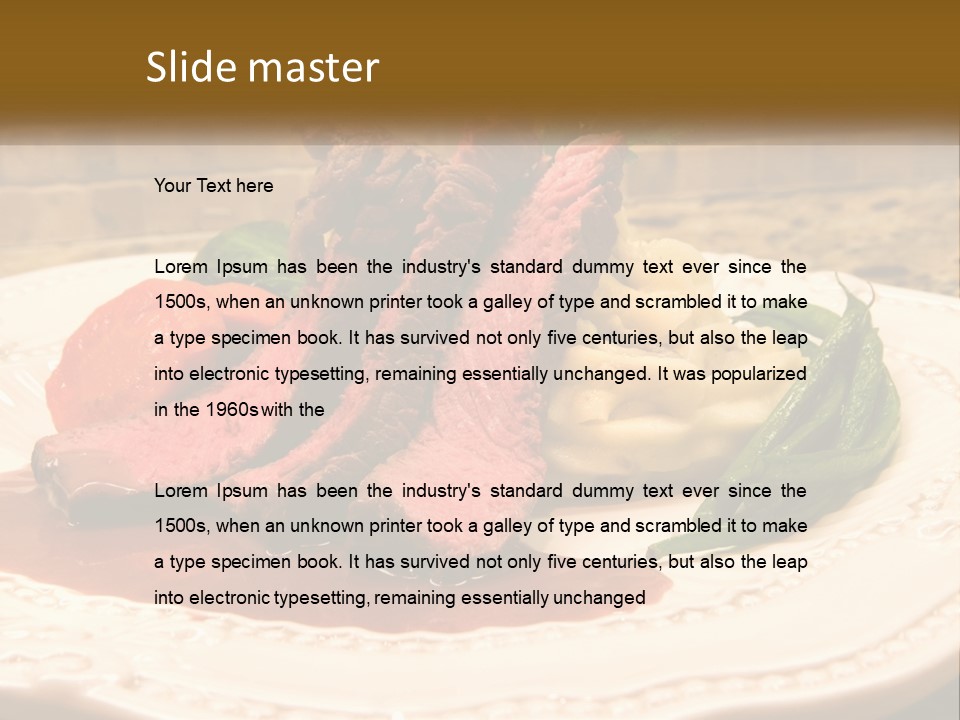 Gormet Portion Menu PowerPoint Template