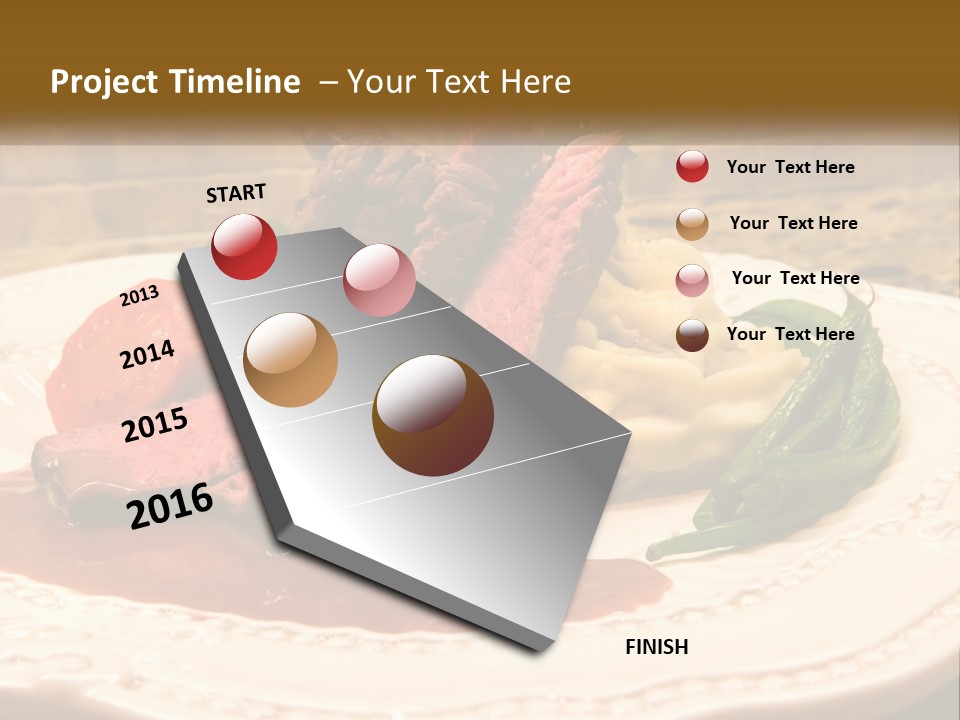 Gormet Portion Menu PowerPoint Template