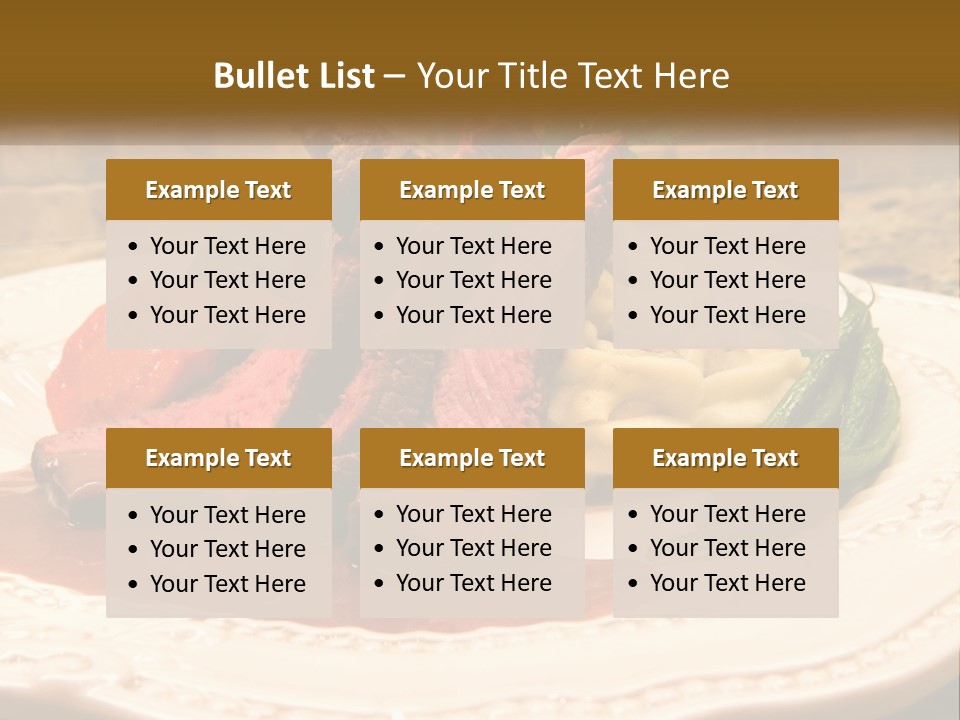 Gormet Portion Menu PowerPoint Template