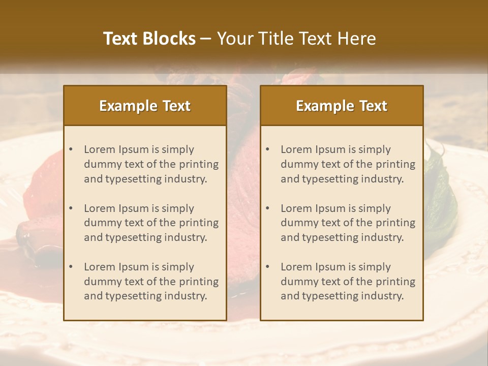 Gormet Portion Menu PowerPoint Template
