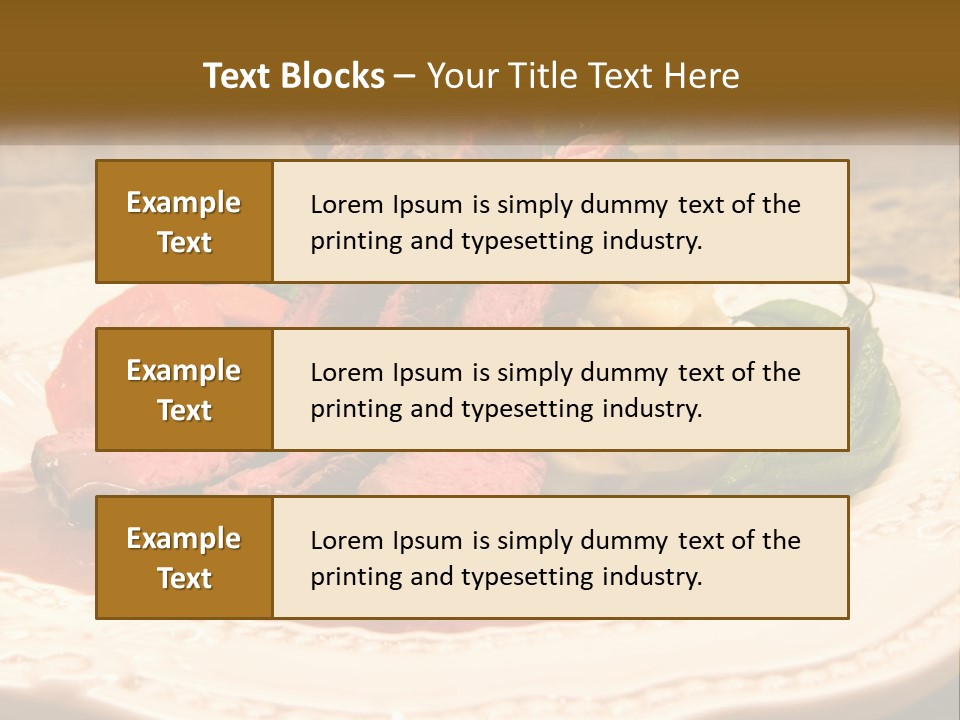 Gormet Portion Menu PowerPoint Template