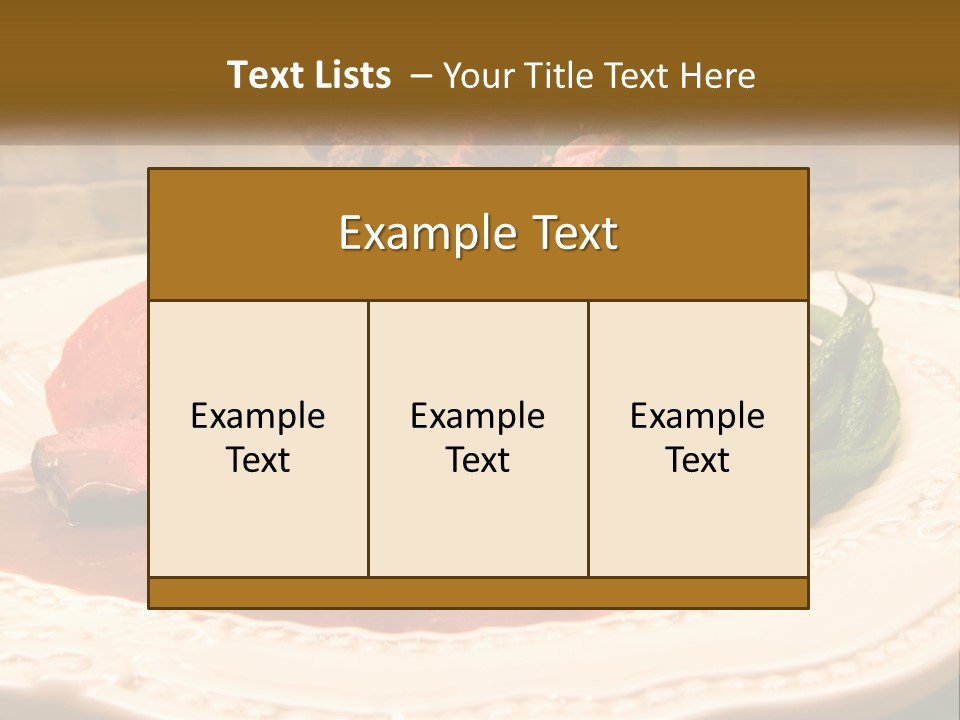 Gormet Portion Menu PowerPoint Template