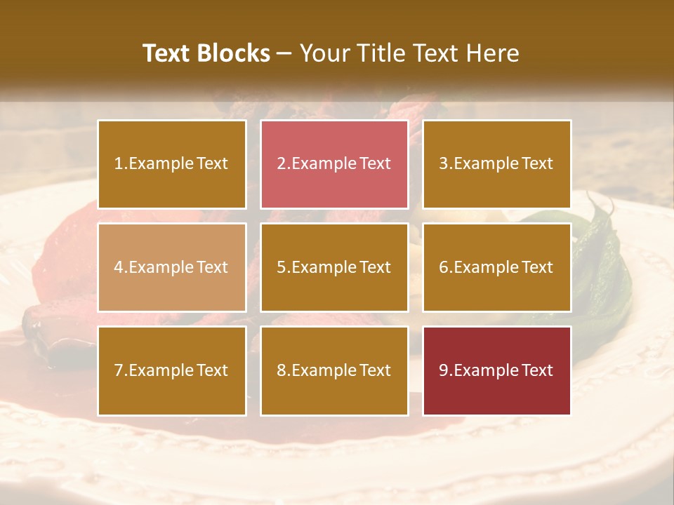 Gormet Portion Menu PowerPoint Template