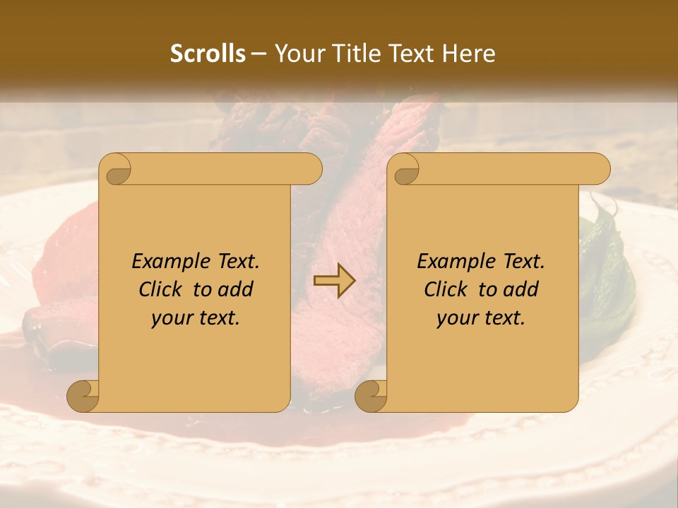 Gormet Portion Menu PowerPoint Template