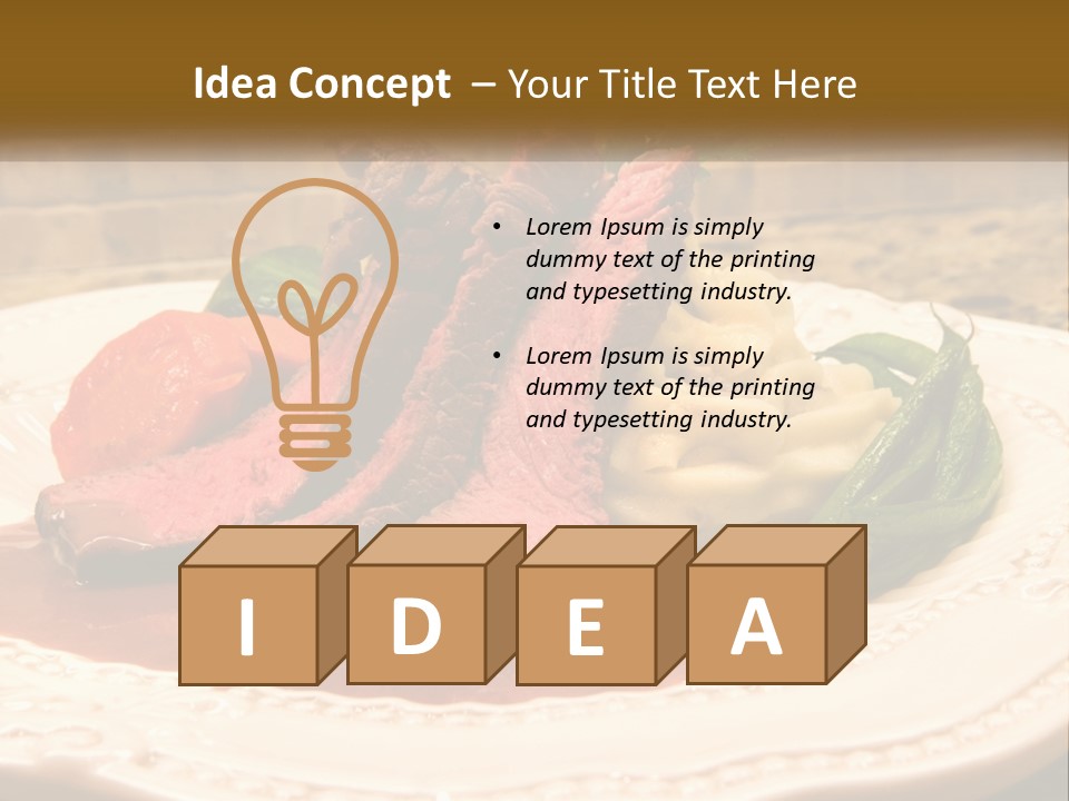 Gormet Portion Menu PowerPoint Template