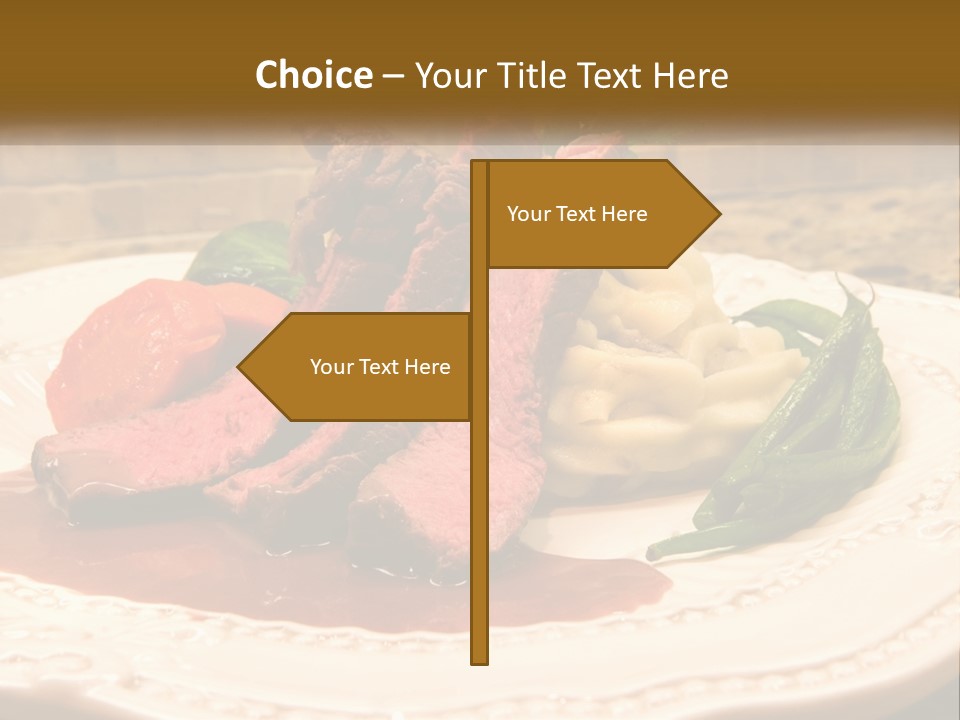 Gormet Portion Menu PowerPoint Template