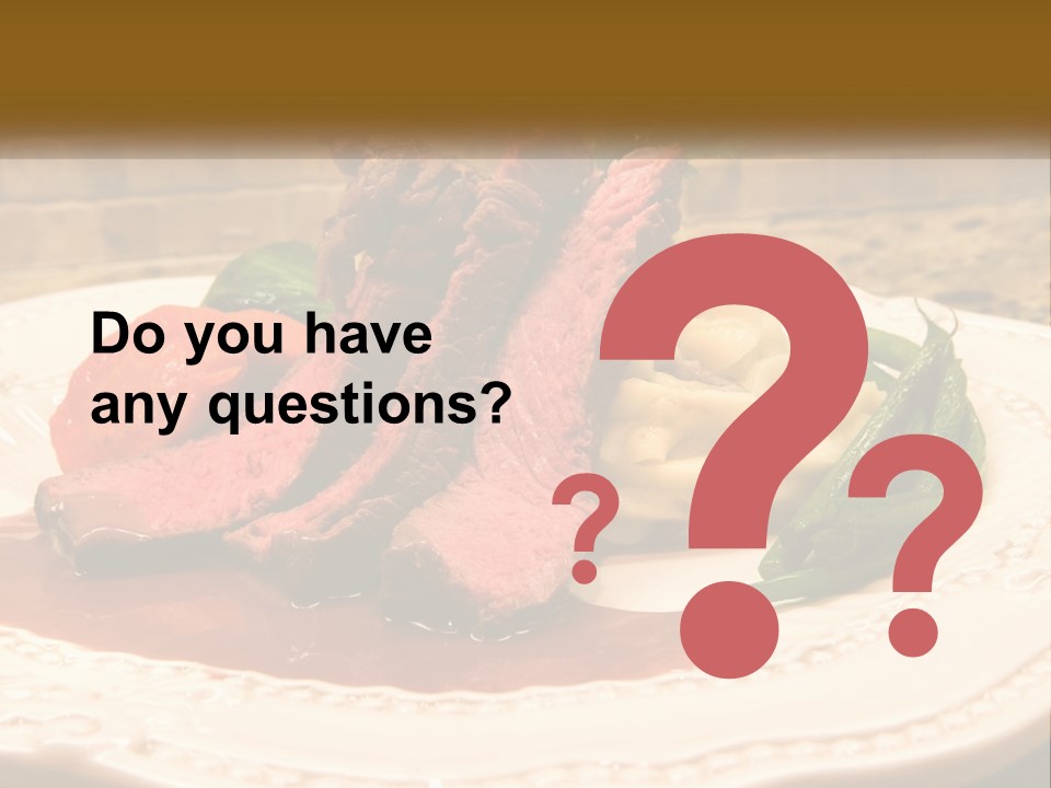 Gormet Portion Menu PowerPoint Template